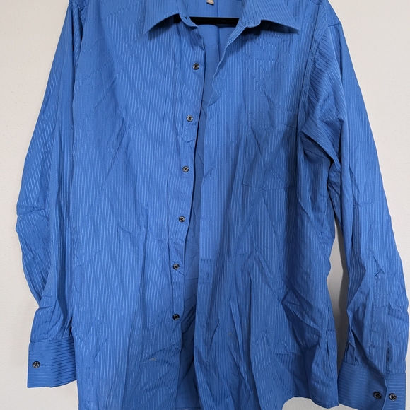 Men's Blue Dress Shirt - Picture 1 of 2